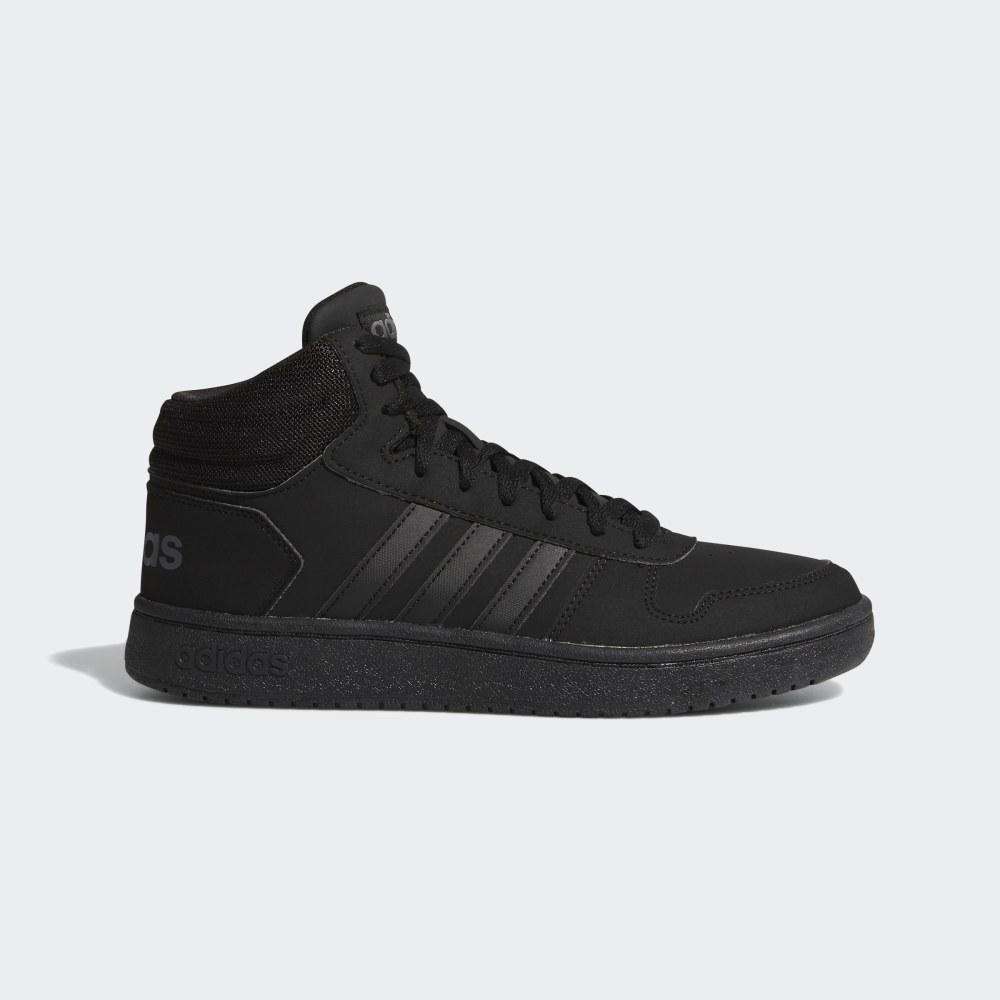 Adidasi Baschet Adidas Hoops 2.0 Mid Barbati Romania - Negrii/Gri FV7229